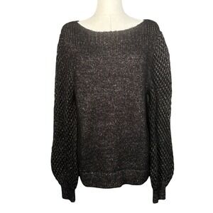 Tommy Bahama Shimmer Balloon Sleeve Sweater Bateau Womens Small